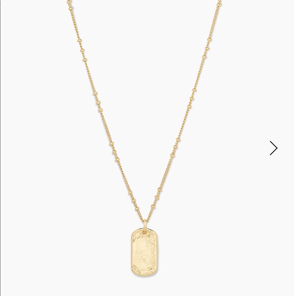 Gorjana Gold Griffin Dog Tag Necklace